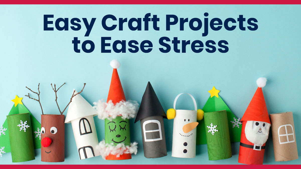 Set of craft projects to ease stress