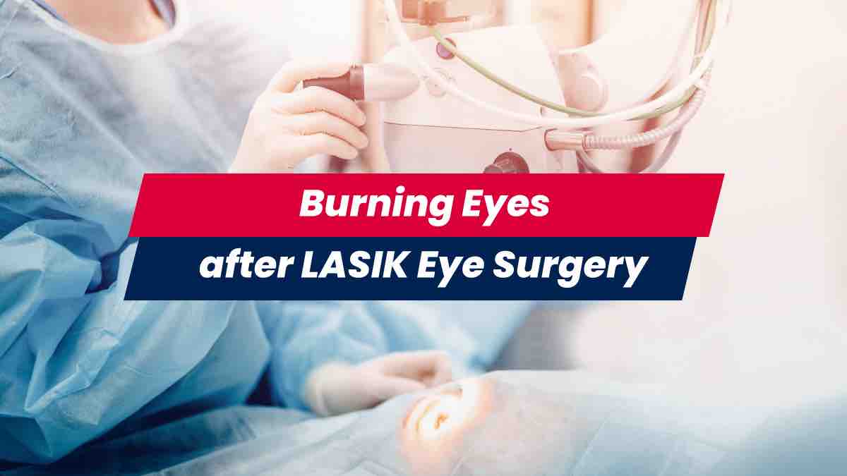 Man with burning eyes after LASIK eye surgery