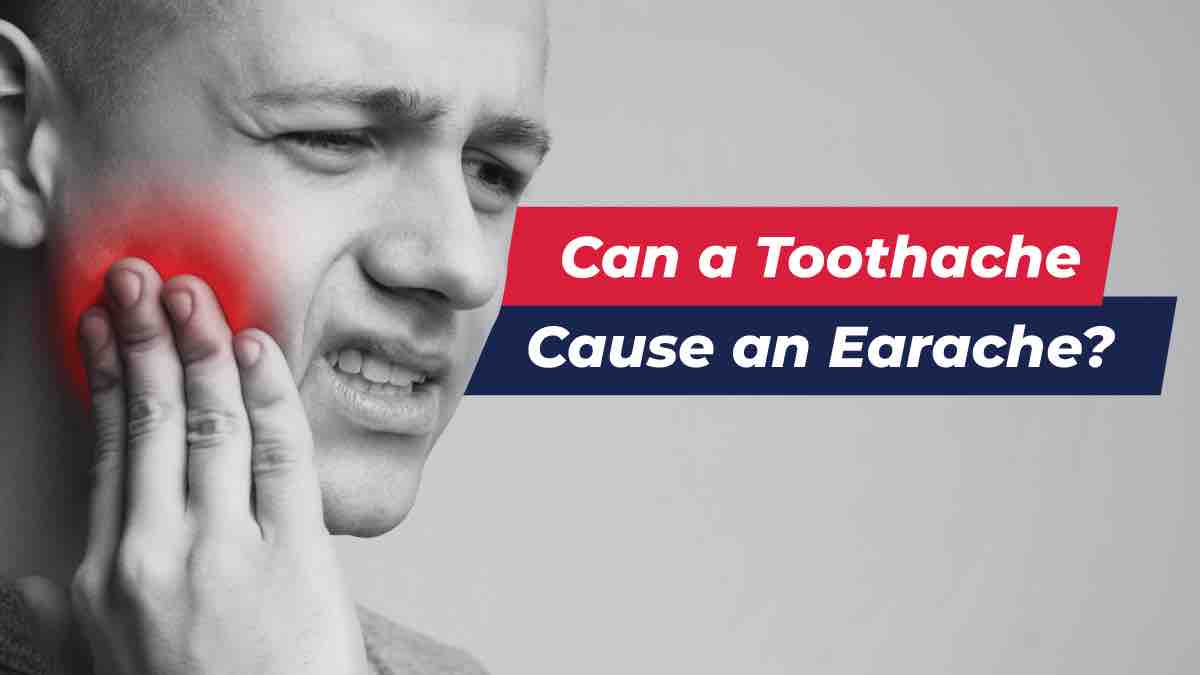 Man experiencing earache from a toothache