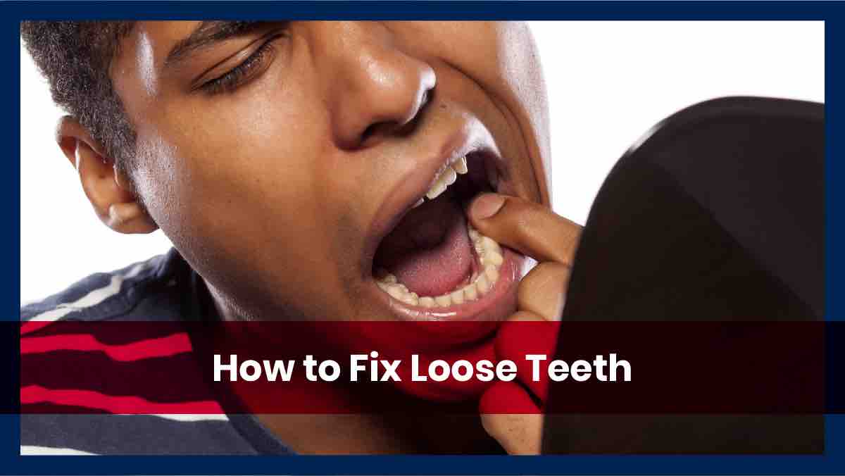 Man fixing a loose tooth